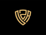 OZR creative letter shield logo design vector icon illustration	