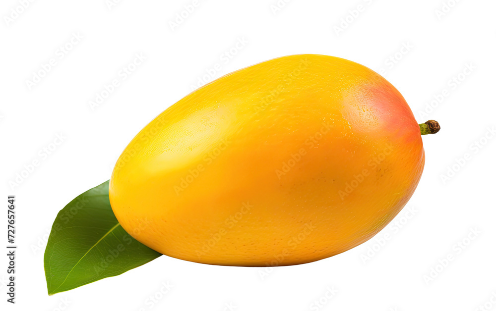 Tropical Luscious Mango on White or PNG Transparent Background.