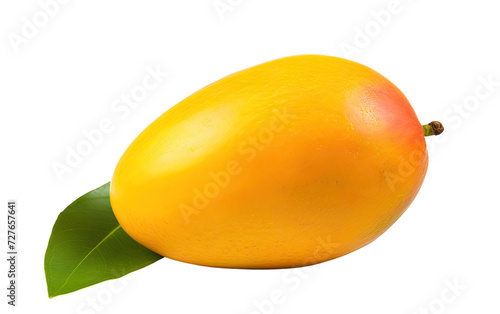 Tropical Luscious Mango on White or PNG Transparent Background.
