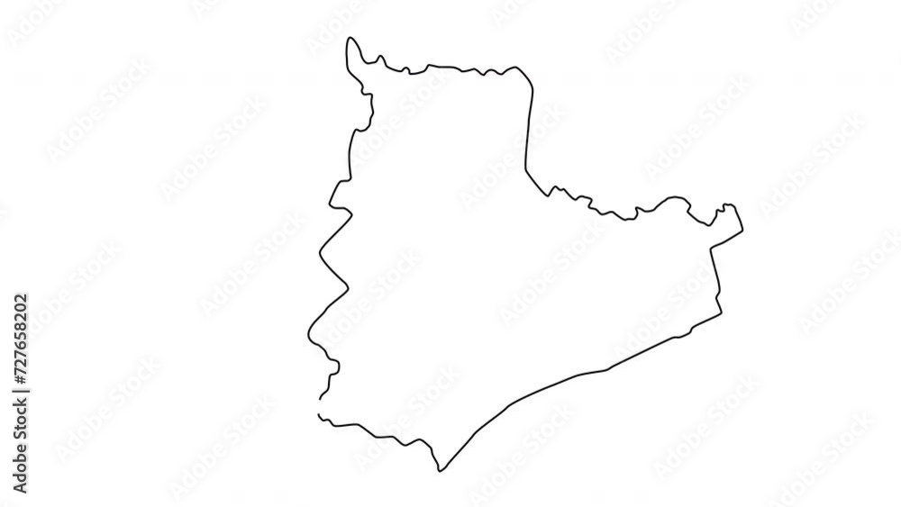 Animated sketch of Bac Lieu map in Vietnam Animated sketch of Bac Lieu map in Vietnam
