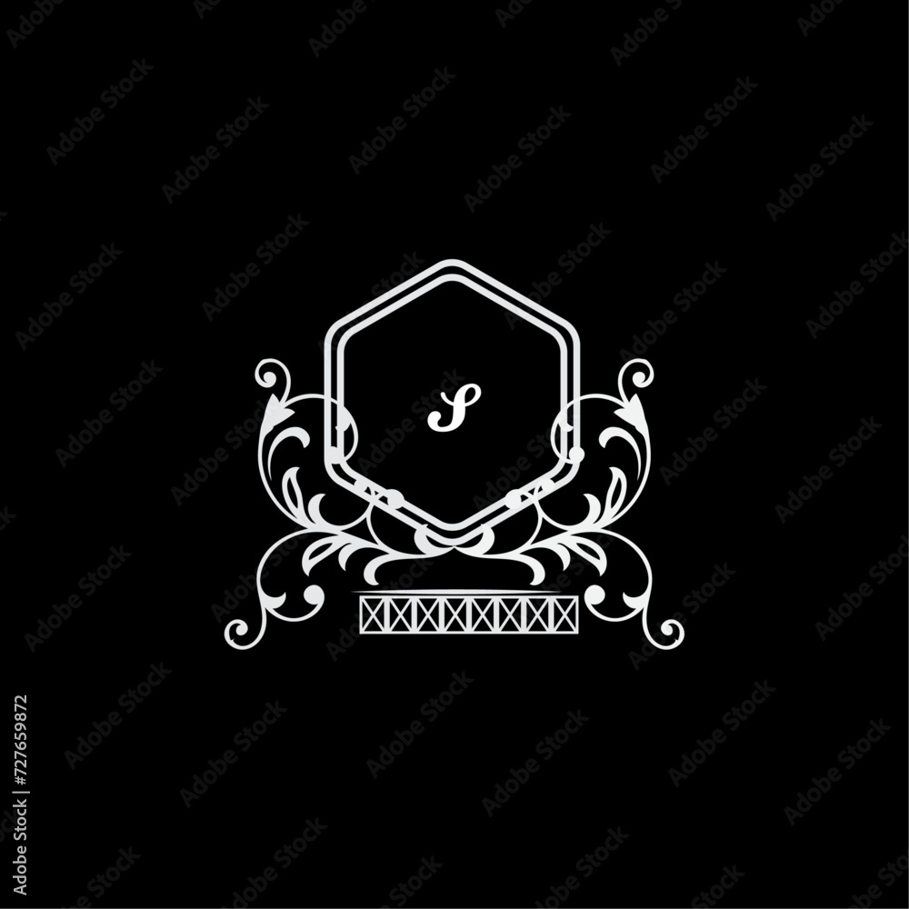 S Letter, letter S logo manual elegant minimalist signature logotype. S luxury crown monogram with the hexagon. Elegant emblem and graceful calligraphy. S Letter, letter S logo manual elegant minimalist signature logotype. S luxury crown monogram with the hexagon. Elegant emblem and graceful calligraphy.