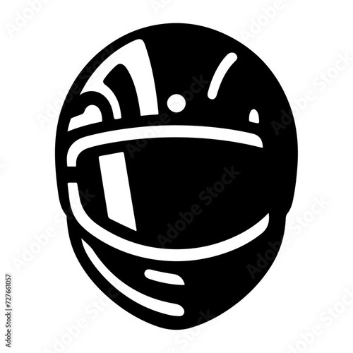 motorcycle helmet icon, black color vector silhouette, white background