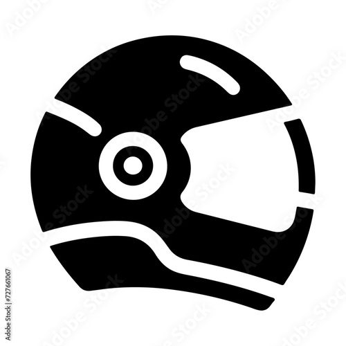 motorcycle helmet icon, black color vector silhouette, white background