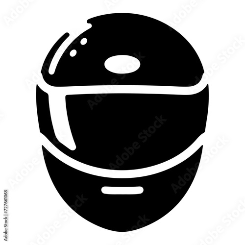 motorcycle helmet icon, black color vector silhouette, white background