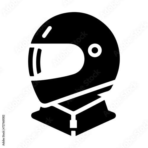 motorcycle helmet icon, black color vector silhouette, white background
