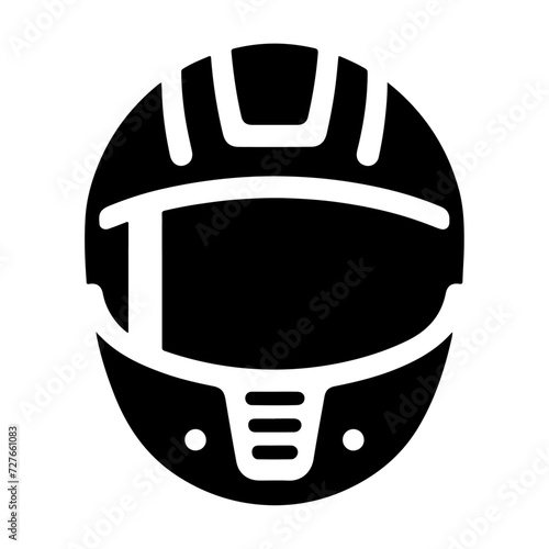 motorcycle helmet icon, black color vector silhouette, white background