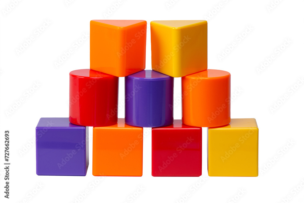 A set of colorful plastic figures. Isolate on a white background. A set of colorful plastic figures. Isolate on a white background.