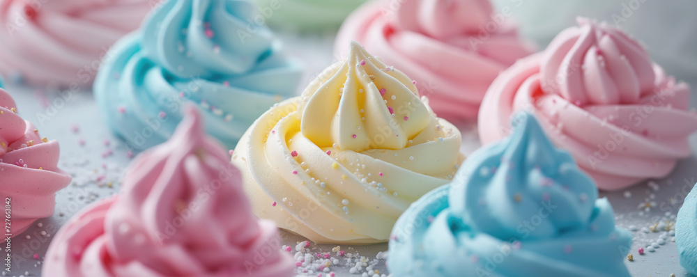 Colourful meringue Colourful meringue