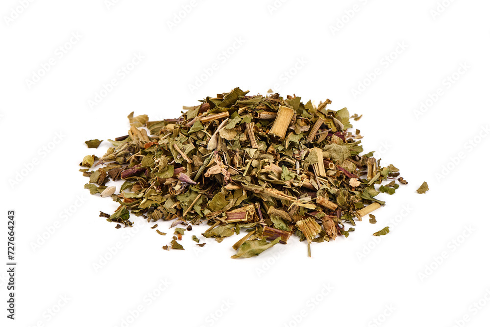 Bunch of aromatic Tea leaves, isolated on white background. Bunch of aromatic Tea leaves, isolated on white background.