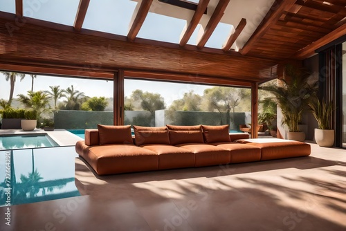 modern living room with pool and chairs © Muhammd