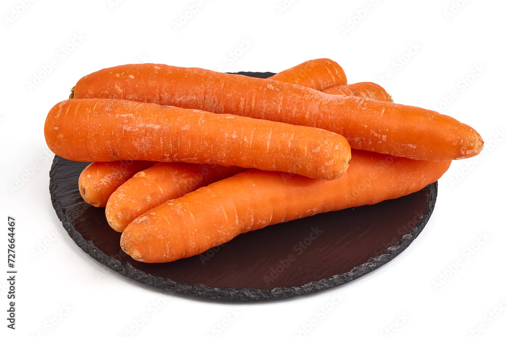 Fresh unpeeled organic carrot, isolated on white background. Fresh unpeeled organic carrot, isolated on white background.
