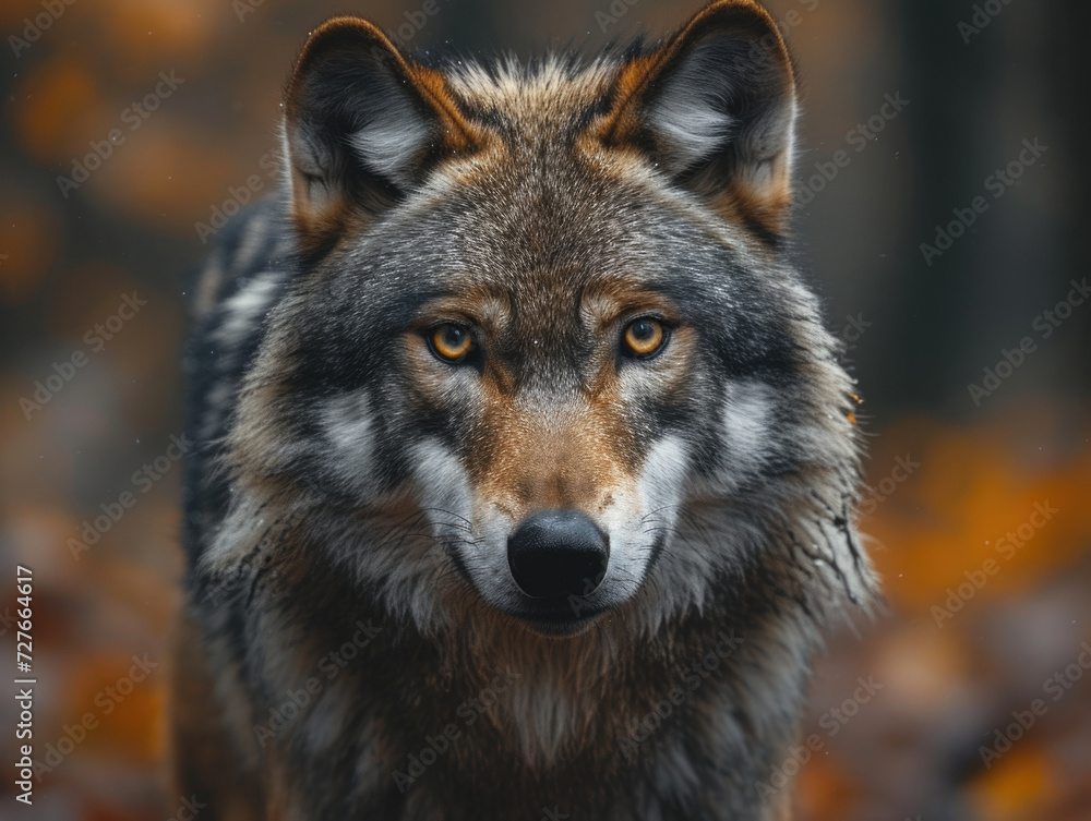 gray wolf portrait