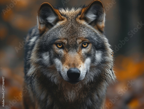 gray wolf portrait