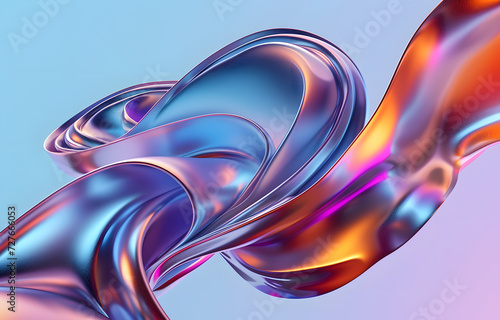 Holo abstract 3d shapes, abstract background