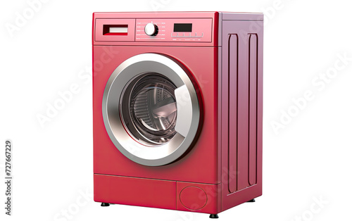 Pristine Clean Washing Machine on White or PNG Transparent Background.