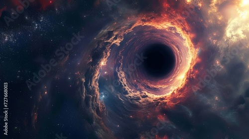 Black hole in the space, unrealistic, Generative AI