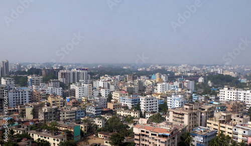  A beautiful sunny view of chittagong city. Top view of chittagong or chattogram city,Bangladesh .skyline of chattogram city. © Vector photo gallery