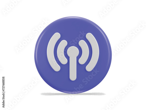 3d wifi signal icon concept of a good network connection signal icon vector illustration