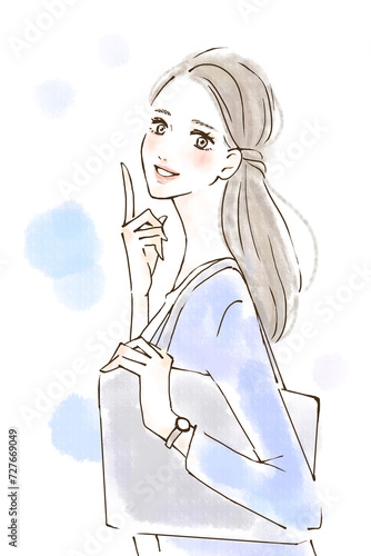 Obraz na płótnie アドバイスをする女性のイラスト ビジネ w salonie