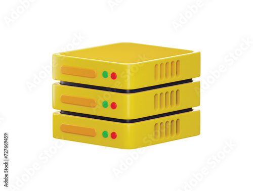 database server icon 3d rendering vector illustration
