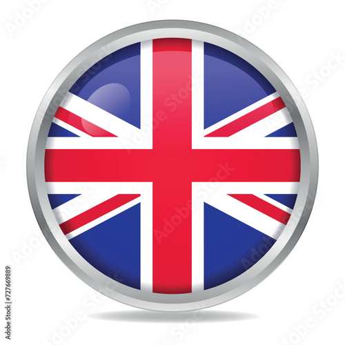 Uk flag in rectangle square and circle