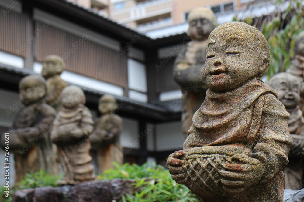 Jizo of the 16 Arhats in Rokkaku-do Temple, Kyoto, Japan