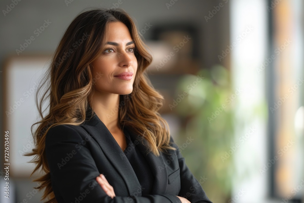 Middle-aged, experienced, Latina businesswoman. Generative Ai. Middle-aged, experienced, Latina businesswoman. Generative Ai.