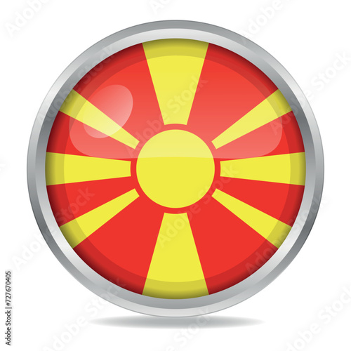 Macedonia flag gradient button circle