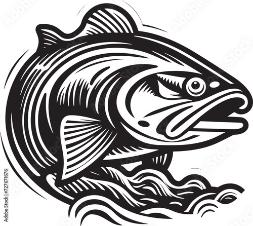 logo pescheria, articoli da pesca, mare