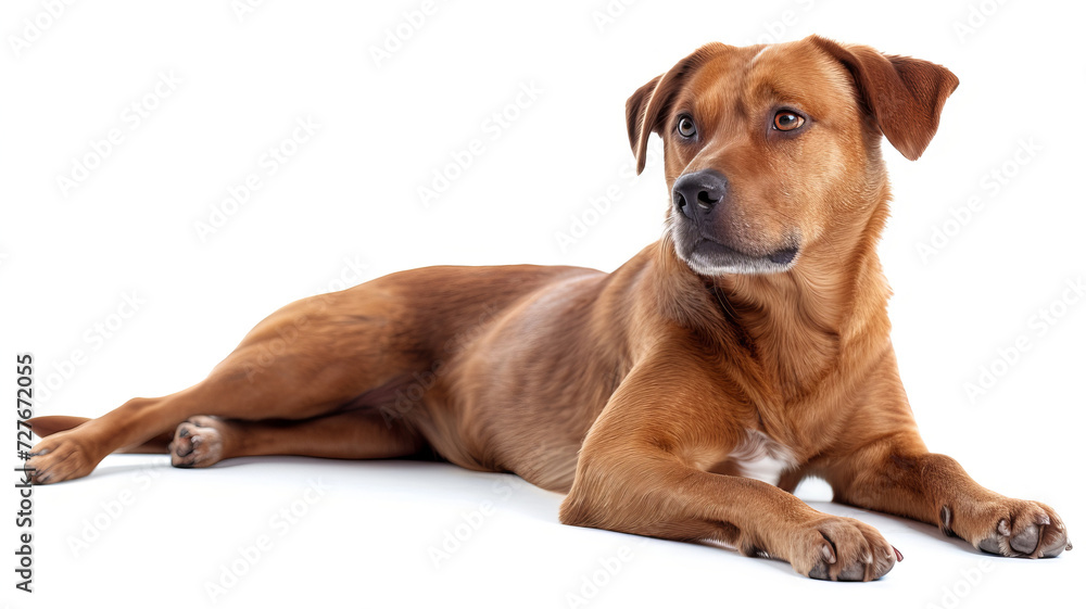 A loyal dog poses with an alert gaze, a subject of AI Generative companionship
