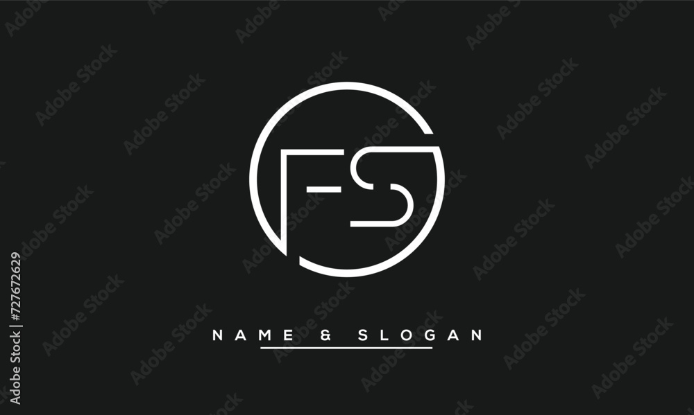 FS, SF, F, S Abstract Letters Logo Monogram FS, SF, F, S Abstract Letters Logo Monogram