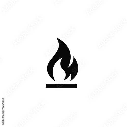 flammable.  Flammable icon. Black  Vector illustration flat design. Isolated on white background.