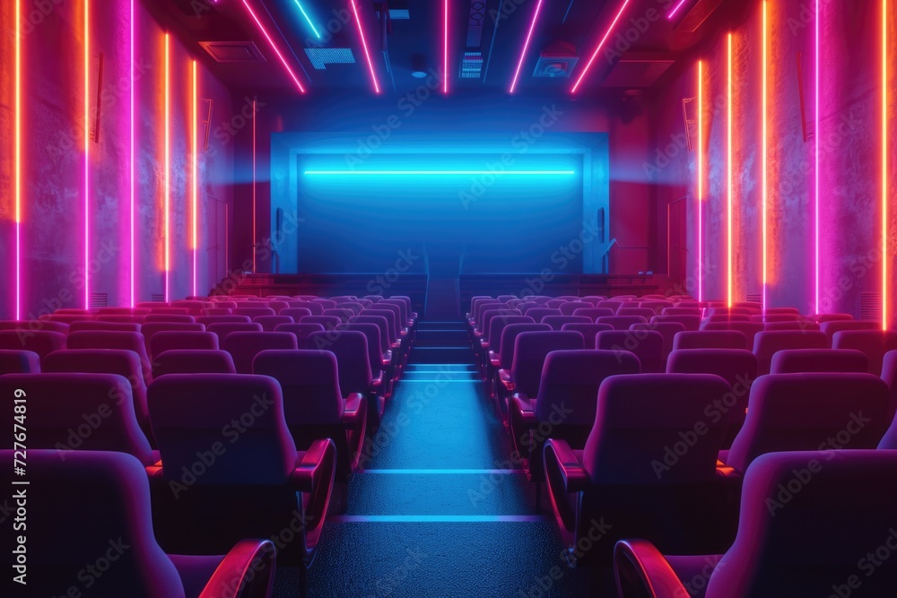 Cinema neon color background. Cinema neon color background.