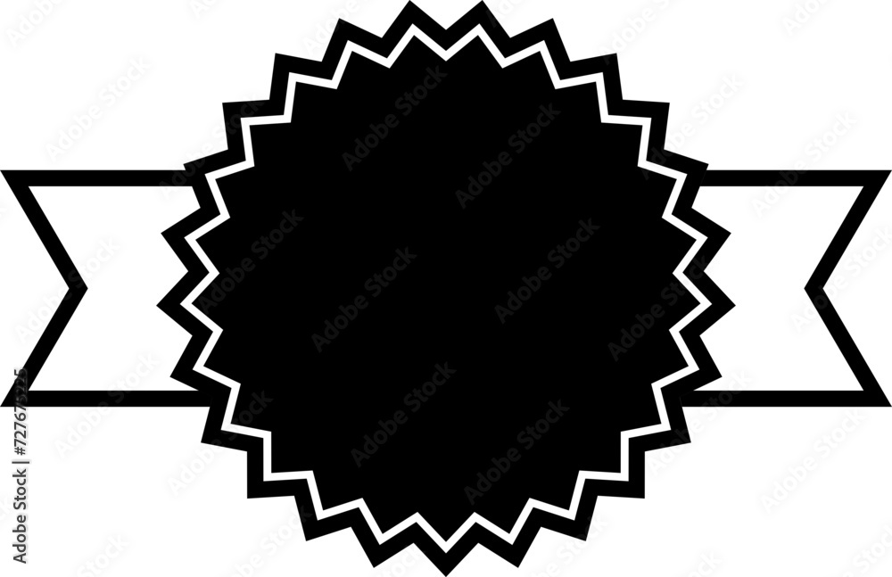 black and white label with stars black and white label with stars