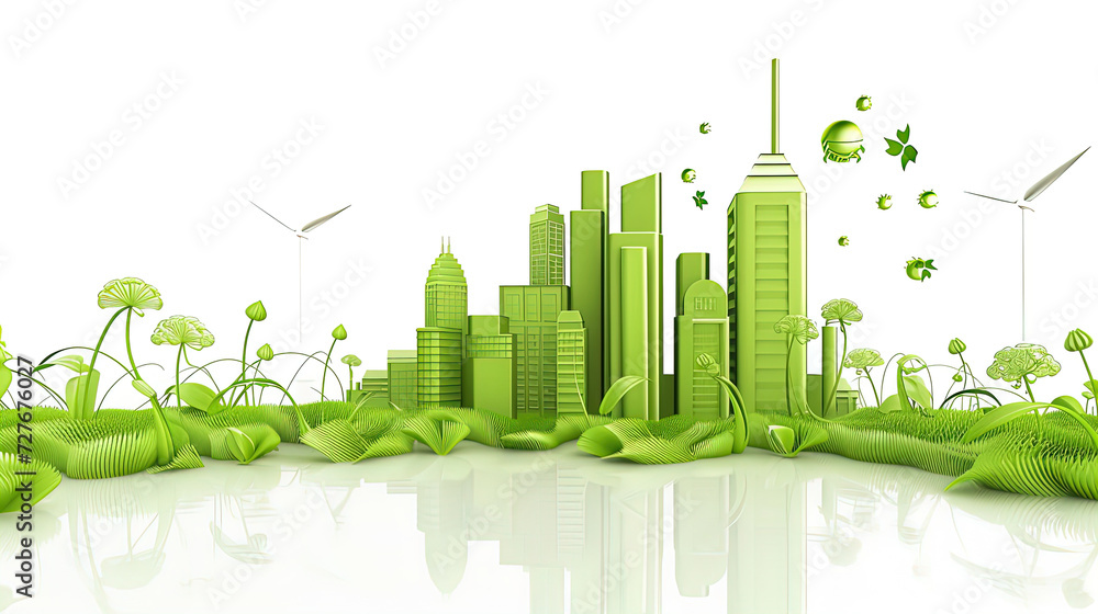 Eco-friendly banner design, Planet and Energy conservation concepts, Illustration