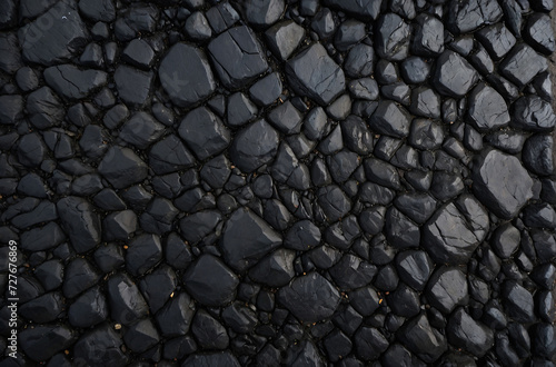 close up of black stones