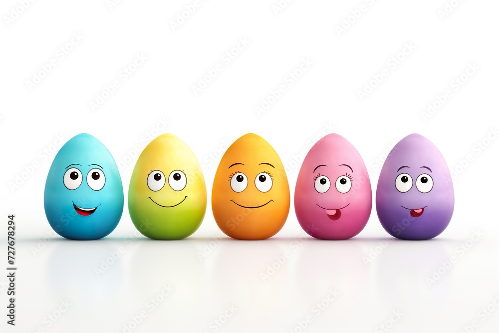 Perfect colorful easter eggs on a blank background. easter concept Perfect colorful easter eggs on a blank background. easter concept