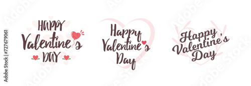 Valentine s day lettering icon