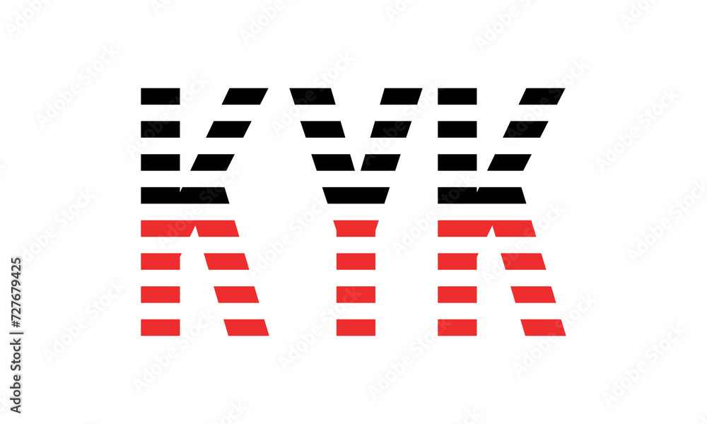 KYK three initial letter iconic line negative space minimal logo design ...