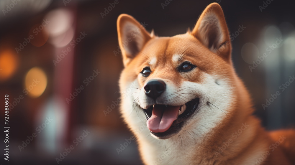 Shiba Inu Dog : Best friend for human. AI Generative.