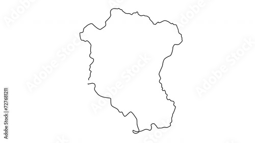 animated sketch map of Tay Ninh in Vietnam