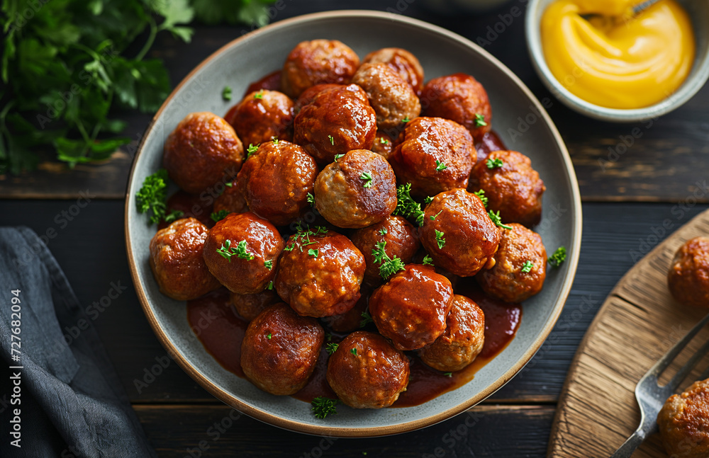 Meatball Color Cod Roe Golden brown Köttbullar, the famous meatballs, present themselves as a ...