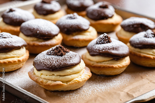 Decadent Chocolate Cream Puffs on a Sheet Pan: Indulge in a Heavenly Chocolate Cream-Puff Trifle with Step-by-Step Delight