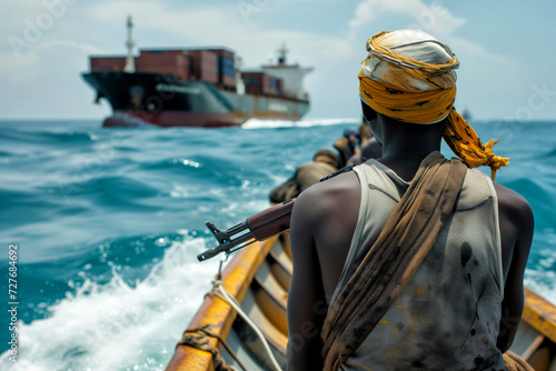 Armed pirates attack container ships at sea