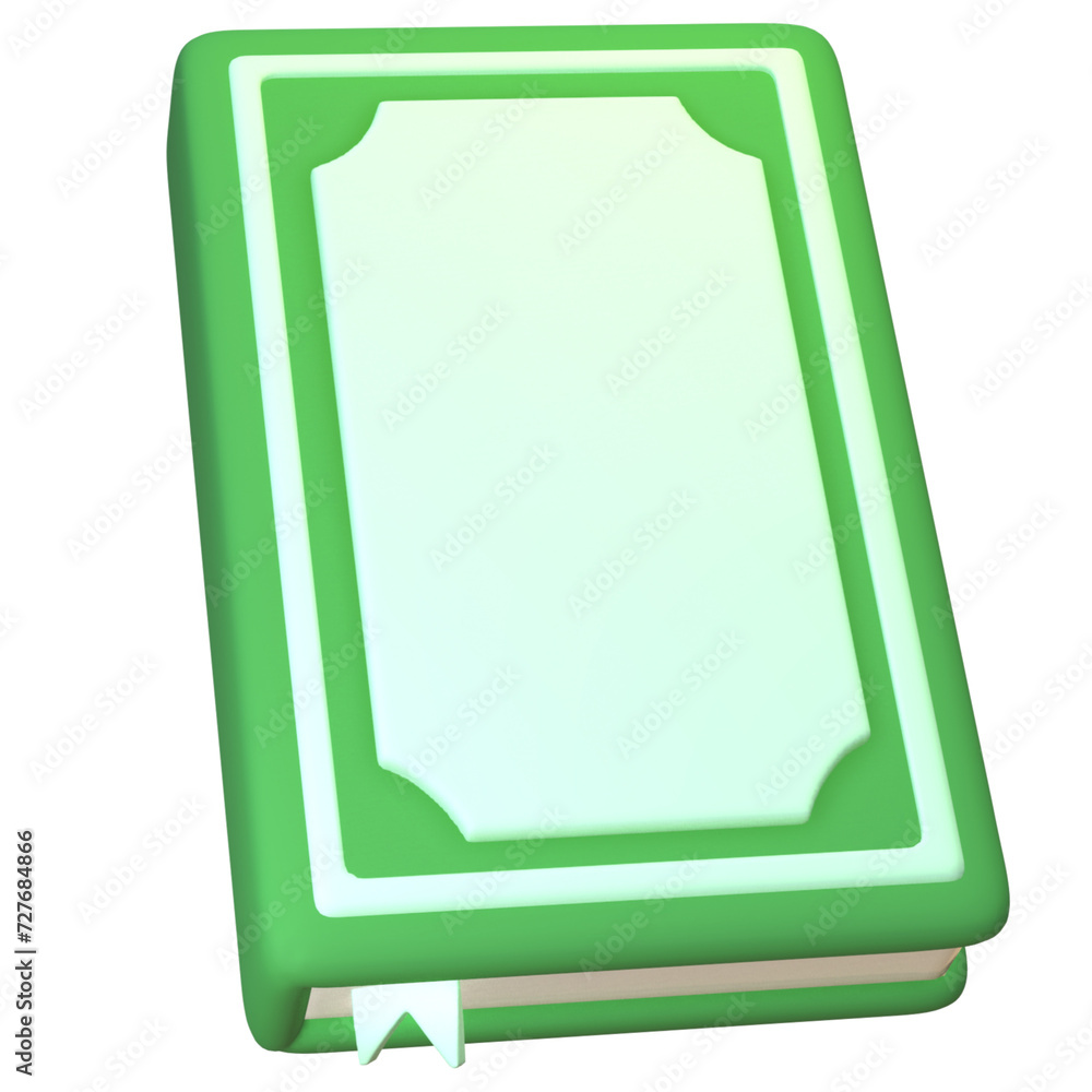 3d holy al- qur'an islamic book isolated