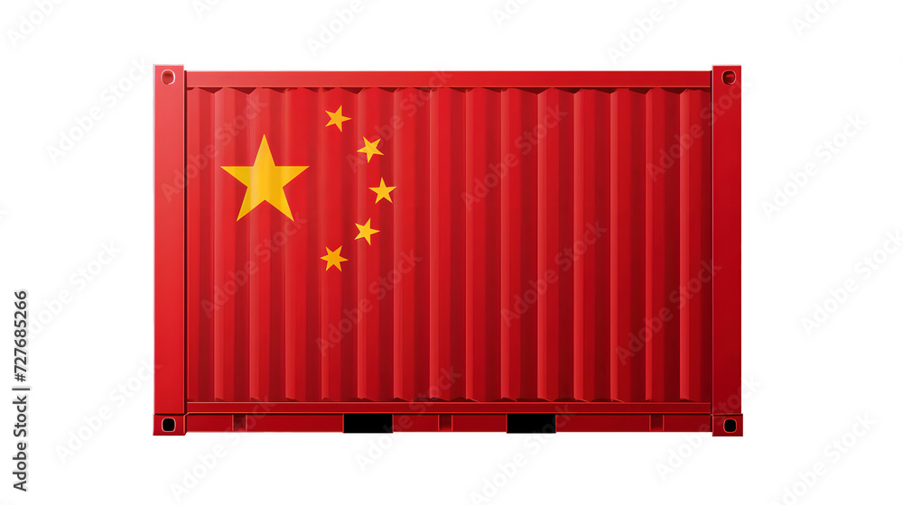 flag China on red container vector flag China on red container vector