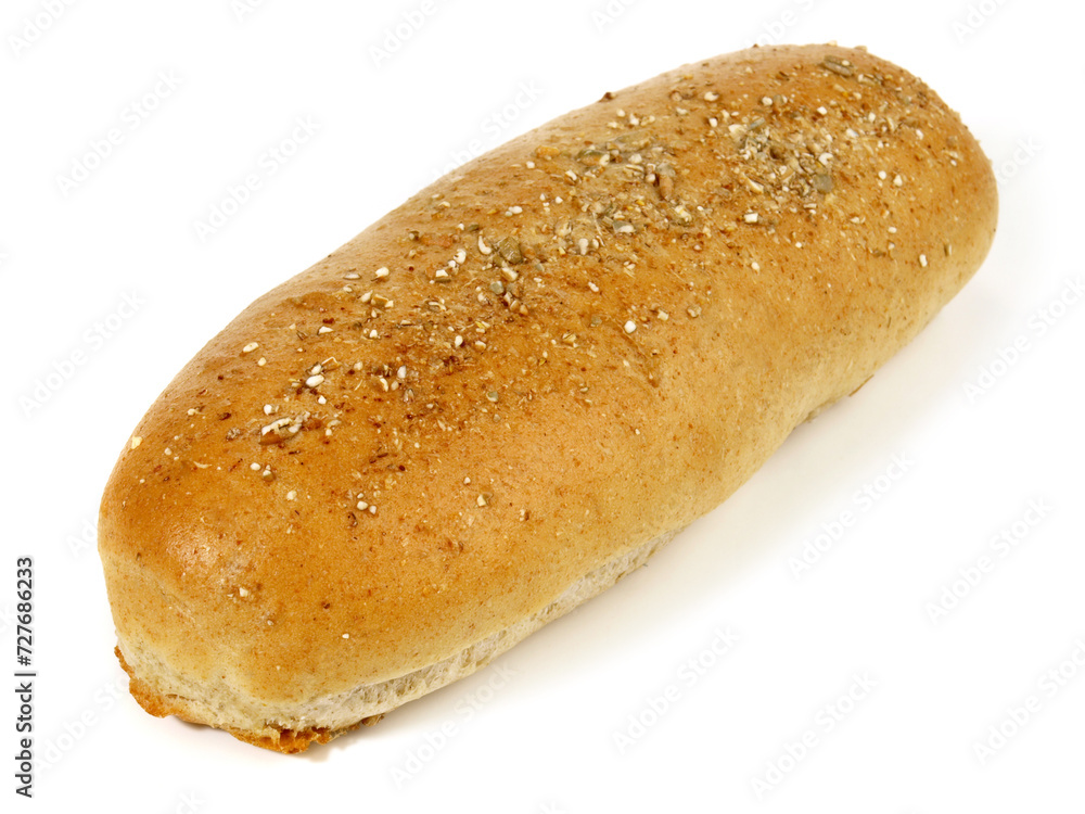 Homemade Hot Dog Bun - Bread Roll isolated on white Background Homemade Hot Dog Bun - Bread Roll isolated on white Background