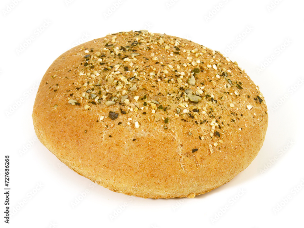Homemade Hamburger Bun - Bread Rolls for Hamburger isolated on white Background Homemade Hamburger Bun - Bread Rolls for Hamburger isolated on white Background