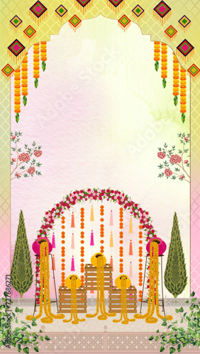 indian wedding haldi template invite