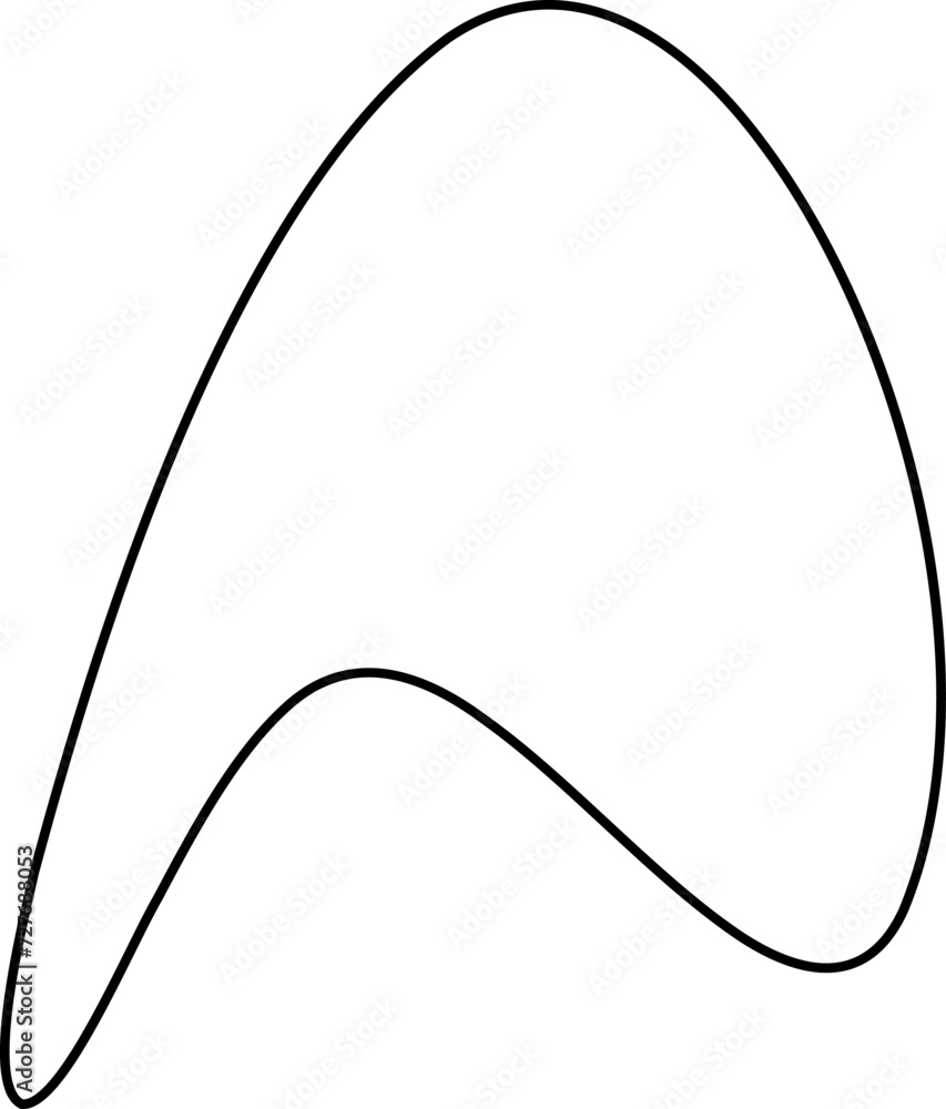 Organic blob outline illustration. Abstract blob design element Organic blob outline illustration. Abstract blob design element